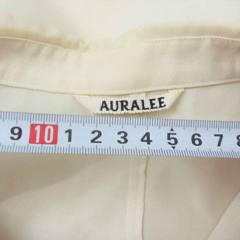 AURALEE オーラリー 19SS A9SB01TG Silk Triple Cloth Zip Blouson シルク トリプルクロス ジップ ブルゾン ジャケット ベージュ系 3【中古】