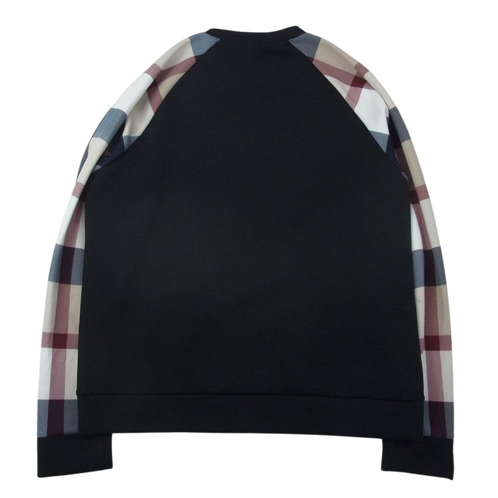 ブラックレーベルクレストブリッジ 袖チェック ロゴ スウェット XL【中古】