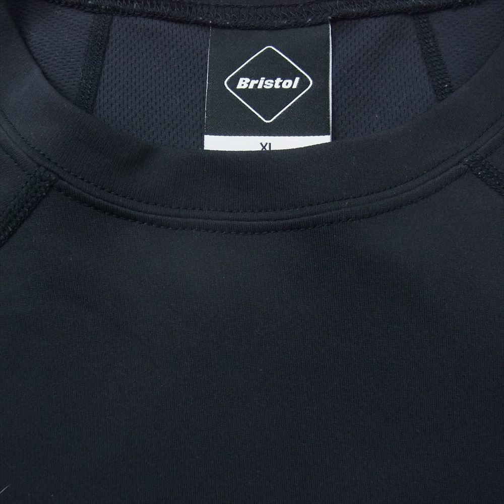 F.C.R.B. エフシーアールビー FCRB-192019 UNDER LAYER CREW NECK 袖ロゴ クルーネック 長袖 Tシャツ ブラック系 XL【中古】