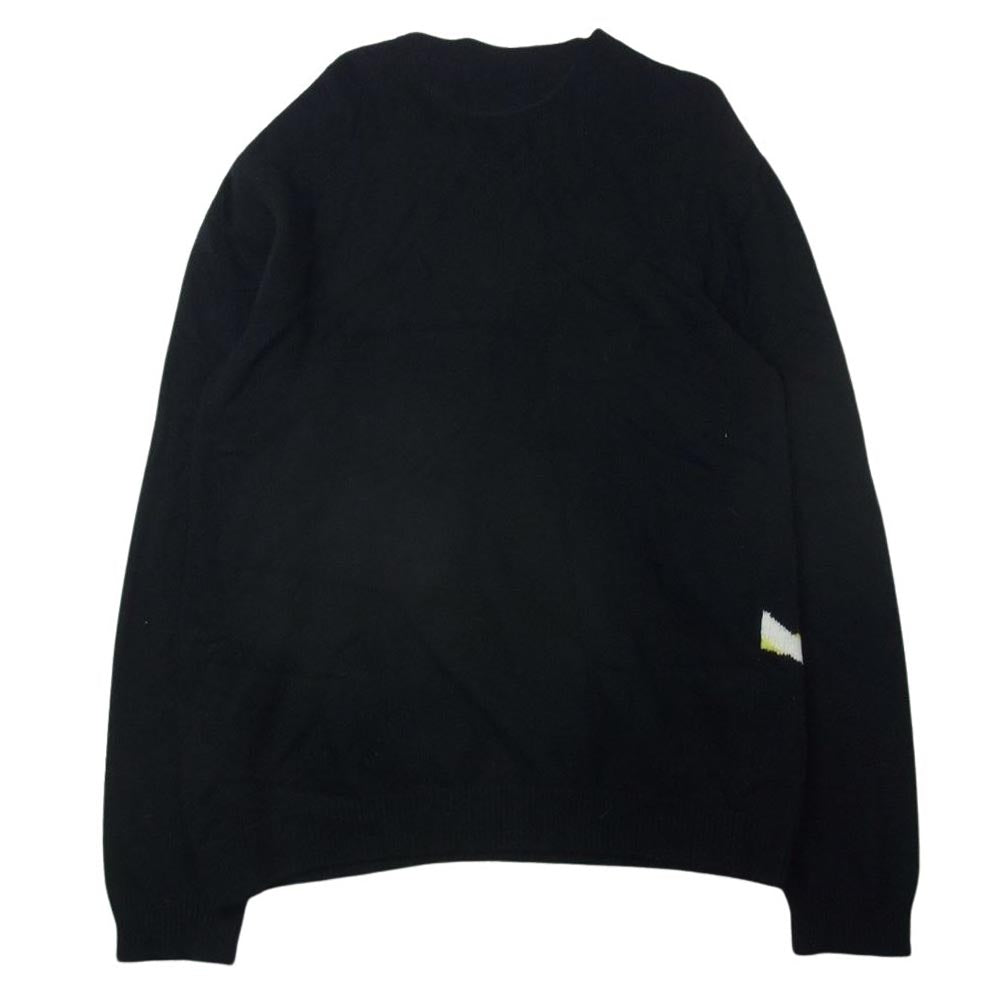 VALENTINO ヴァレンティノ UV3KC09Q6L4 Vロゴ ウール カシミヤ ニット セーター ブラック系 XXL【中古】