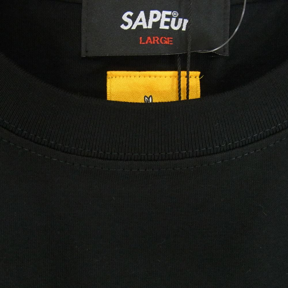 SAPEUR サプール A0023-312 × FR2 エフアールツー バック プリント Ｔシャツ 半袖 ブラック系 L【新古品】【未使用】【中古】 SAPEUR サプール A0023-312 × FR2 エフアールツー バック プリント T