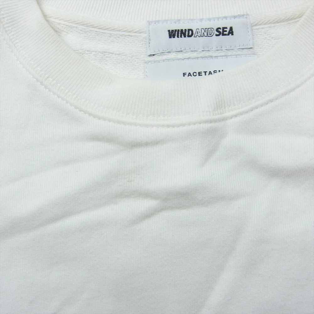 WIND AND SEA ウィンダンシー WDS-C-FACE-23-Q1-03 × FACETASM ファセタズム クルーネック スウェット  ホワイト系 L【中古】