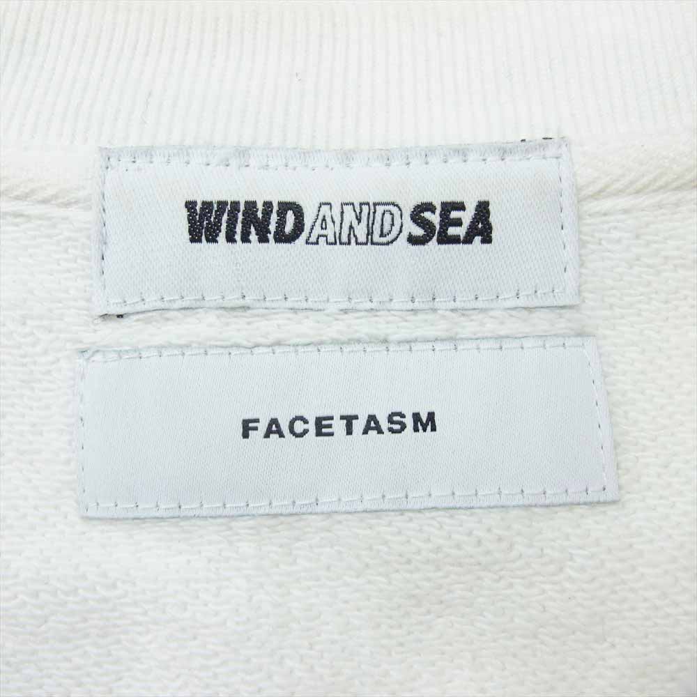 WIND AND SEA ウィンダンシー WDS-C-FACE-23-Q1-03 × FACETASM ファセタズム クルーネック スウェット  ホワイト系 L【中古】