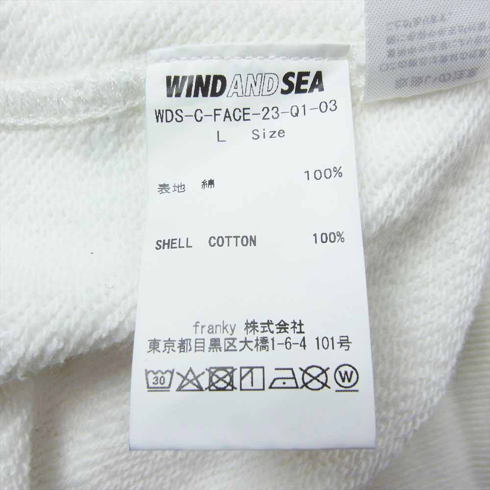 WIND AND SEA ウィンダンシー WDS-C-FACE-23-Q1-03 × FACETASM ファセタズム クルーネック スウェット  ホワイト系 L【中古】