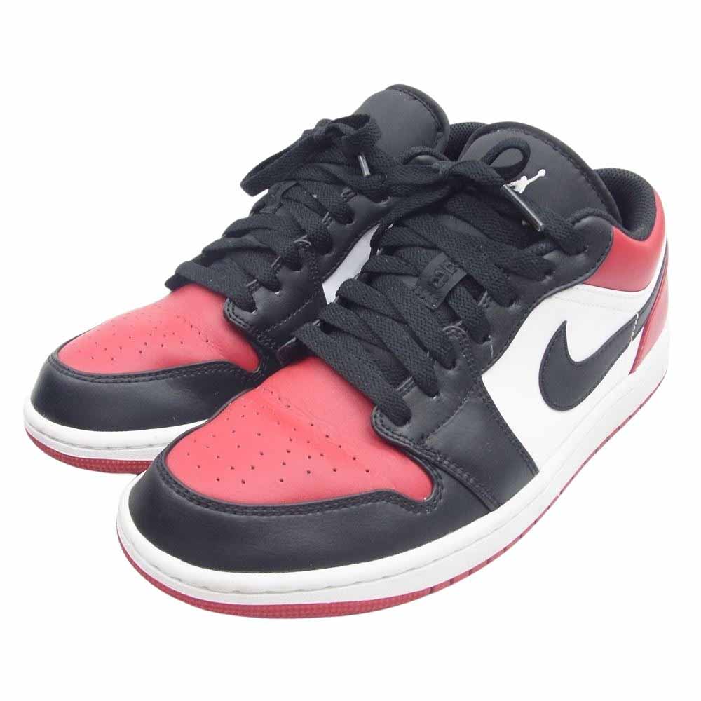 NIKE ナイキ 553558-612 Air Jordan 1 Low Bred Toe エアジョーダン1 ロー ブレッドトゥ ローカット スニーカー ブラック系 レッド系 ホワイト系 26ｃｍ【中古】