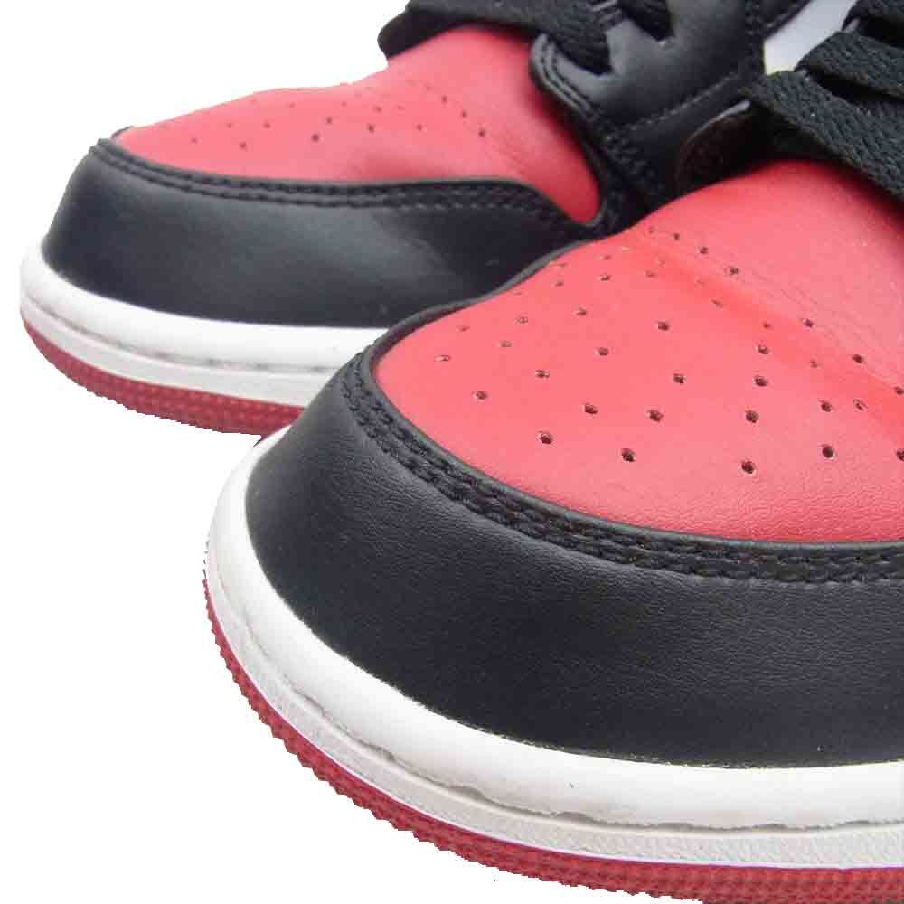 NIKE ナイキ 553558-612 Air Jordan 1 Low Bred Toe エアジョーダン1 ロー ブレッドトゥ ローカット スニーカー ブラック系 レッド系 ホワイト系 26ｃｍ【中古】