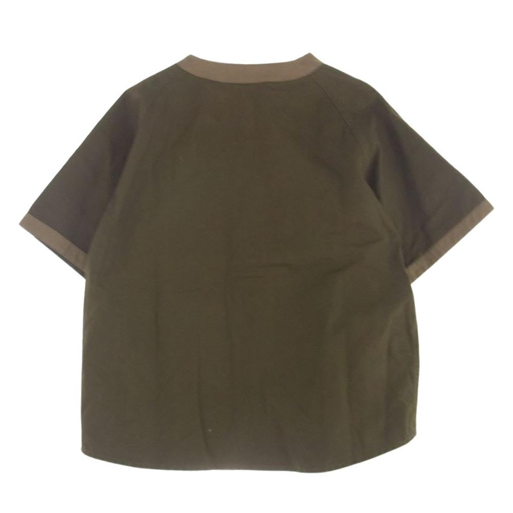 SAPEUR サプール OD Duck Shooting Shirt ダック シューティング シャツ BASEBALL SHIRTS ベースボール シャツ 半袖  カーキ系 M【中古】
