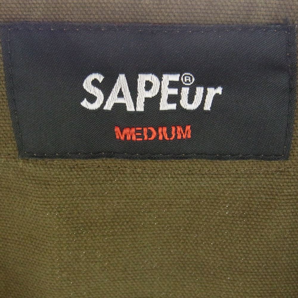 SAPEUR サプール OD Duck Shooting Shirt ダック シューティング シャツ BASEBALL SHIRTS ベースボール シャツ 半袖  カーキ系 M【中古】