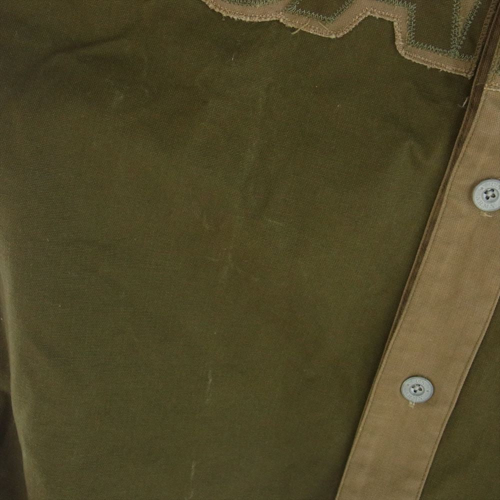 SAPEUR サプール OD Duck Shooting Shirt ダック シューティング シャツ BASEBALL SHIRTS ベースボール シャツ 半袖  カーキ系 M【中古】