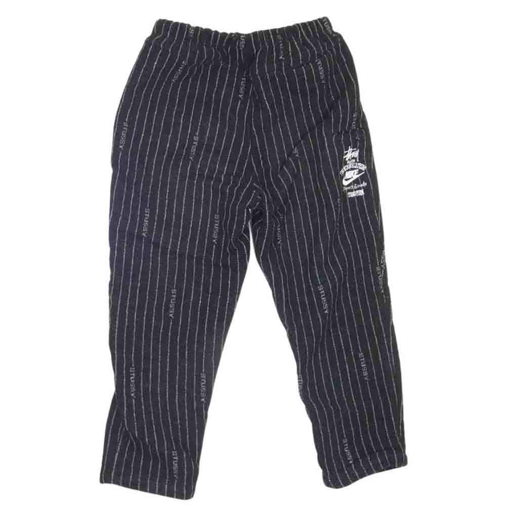 NIKE ナイキ DR4021-010  x STUSSY ステューシー U NRG HO STRIPE WOOL PANTS ストライプ ウール パンツ ブラック系 L【中古】