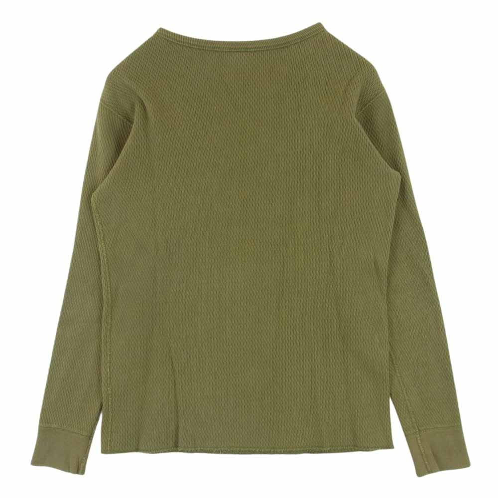 The REAL McCOY'S ザリアルマッコイズ MILITARY THERMAL SHIRT ミリタリー サーマル カットソー オリーブ系 M【中古】