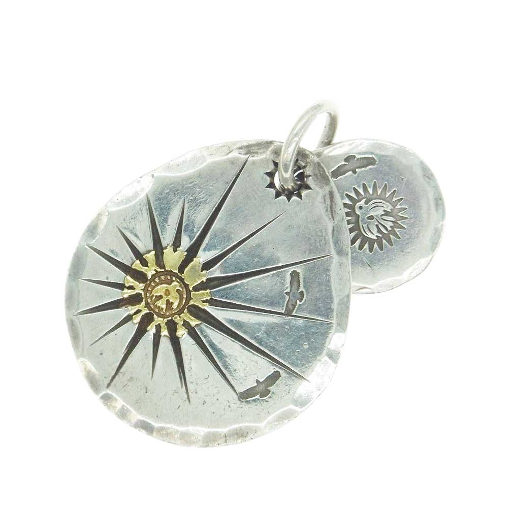 WINGROCK ウィングロック 1995 金付き 2連タタキ ダブルシルバーメタル ペンダントトップ シルバー系【中古】