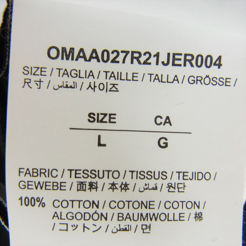 OFF-WHITE オフホワイト 21SS OMAA027R21JER004 CARAVAGGIO SS TEE カラヴァッジョ 半袖 Tシャツ ブラック系 L【中古】