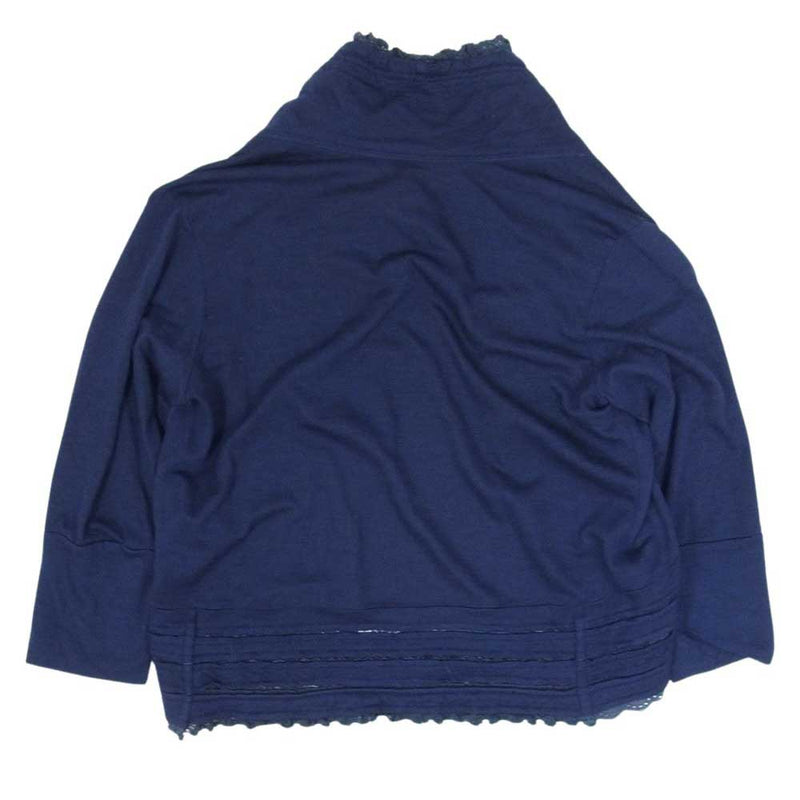 tricot COMME des GARCONS トリココムデギャルソン AD2005 TP-T031 フリル レイヤード ボタンレス カーディガン ジャケット ネイビー系 サイズ表記無【中古】