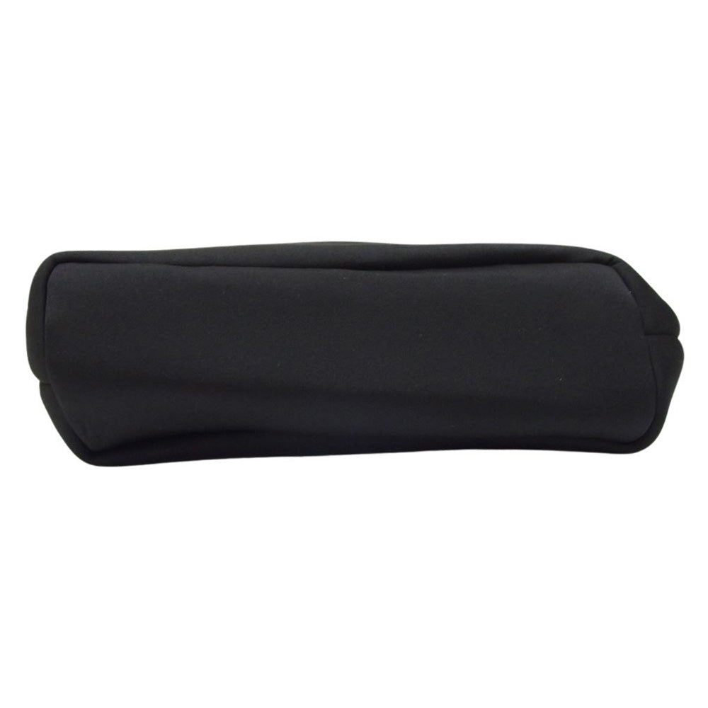 tricot COMME des GARCONS トリココムデギャルソン TK102020 ボンディング生地 レザー切替 ドローコード サック トートバッグ ブラック系【中古】