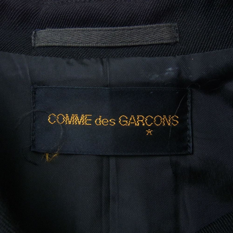 COMME des GARCONS コムデギャルソン AD1995 GJ-040080 95AW 90s ヴィンテージギャルソン ウール×ナイロン 変形 ポンチョ ジャケット ブラック系【中古】