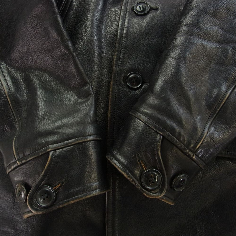 WACKO MARIA ワコマリア LEATHER COAT レザー カー コート ジャケット ブラック系【中古】