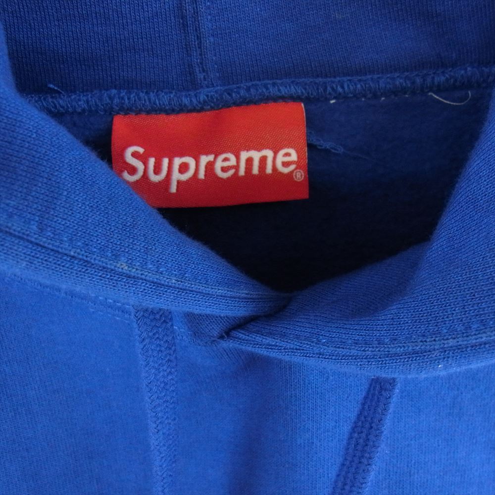 Supreme シュプリーム  19AW  Mirrored Logo Hooded Sweatshirt ミラーロゴ スウェットシャツ パーカー フーディ ブルー系 L【中古】