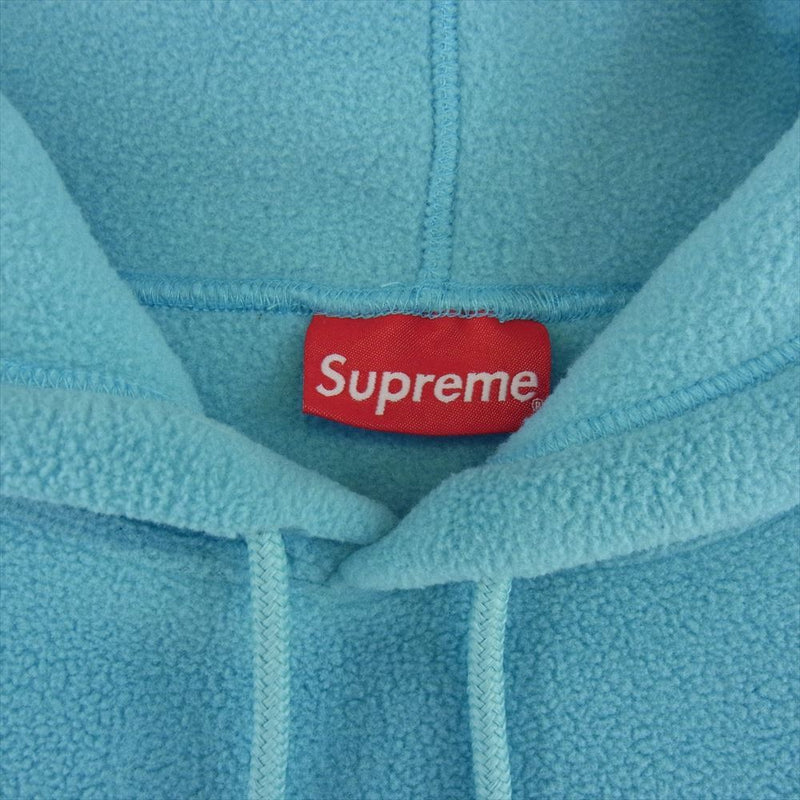 Supreme シュプリーム 18AW  Polartec Hooded Sweatshirt アーチロゴ ポーラテック フリース パーカー ブルー系 L【中古】