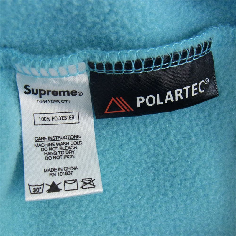 Supreme シュプリーム 18AW  Polartec Hooded Sweatshirt アーチロゴ ポーラテック フリース パーカー ブルー系 L【中古】