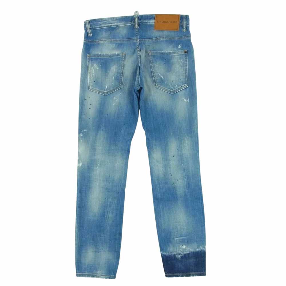 DSQUARED2 ディースクエアード S74LB851 S30342 Skater Jean スケーター ジーンズ スリム スキニー ストレッチ デニム パンツ インディゴブルー系 44【中古】