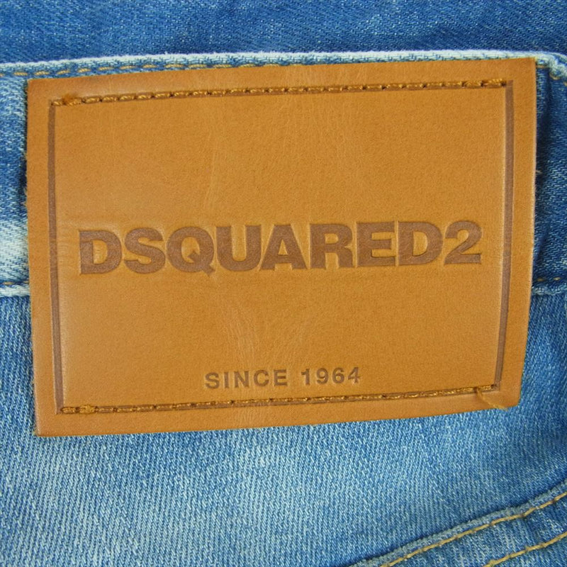 DSQUARED2 ディースクエアード S74LB851 S30342 Skater Jean スケーター ジーンズ スリム スキニー ストレッチ デニム パンツ インディゴブルー系 44【中古】