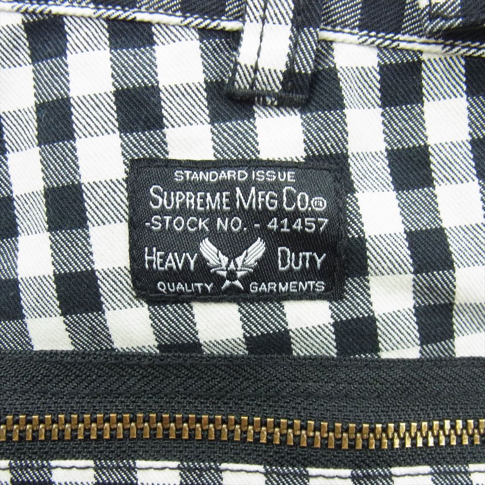 Supreme シュプリーム 23SS  Gingham Flight Pant ギンガムチェック フライト ロング パンツ ブラック系 ホワイト系 30【美品】【中古】