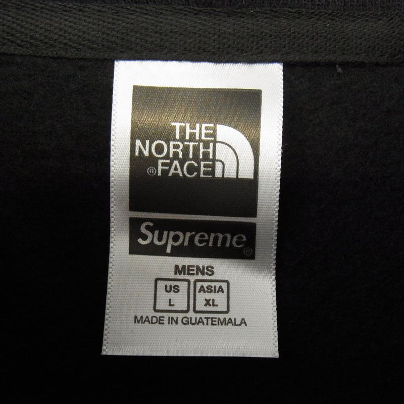 Supreme シュプリーム 22SS NT02208I × THE NORTH FACE ノースフェイス Bandana Hooded Sweatshirt バンダナフーデッドスウェットシャツ プルオーバー パーカー ブラック系 ライトブルー系 L【美品】【中古】