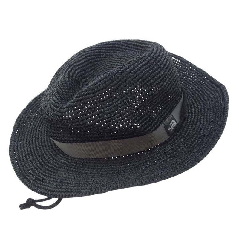 THE NORTH FACE ノースフェイス NN01554 Raffia Hat  ラフィア ハット ブラック系 FREE【中古】