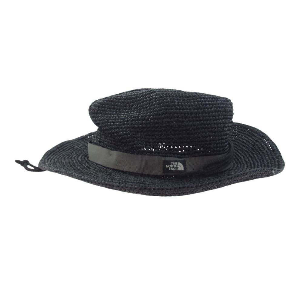 THE NORTH FACE ノースフェイス NN01554 Raffia Hat  ラフィア ハット ブラック系 FREE【中古】