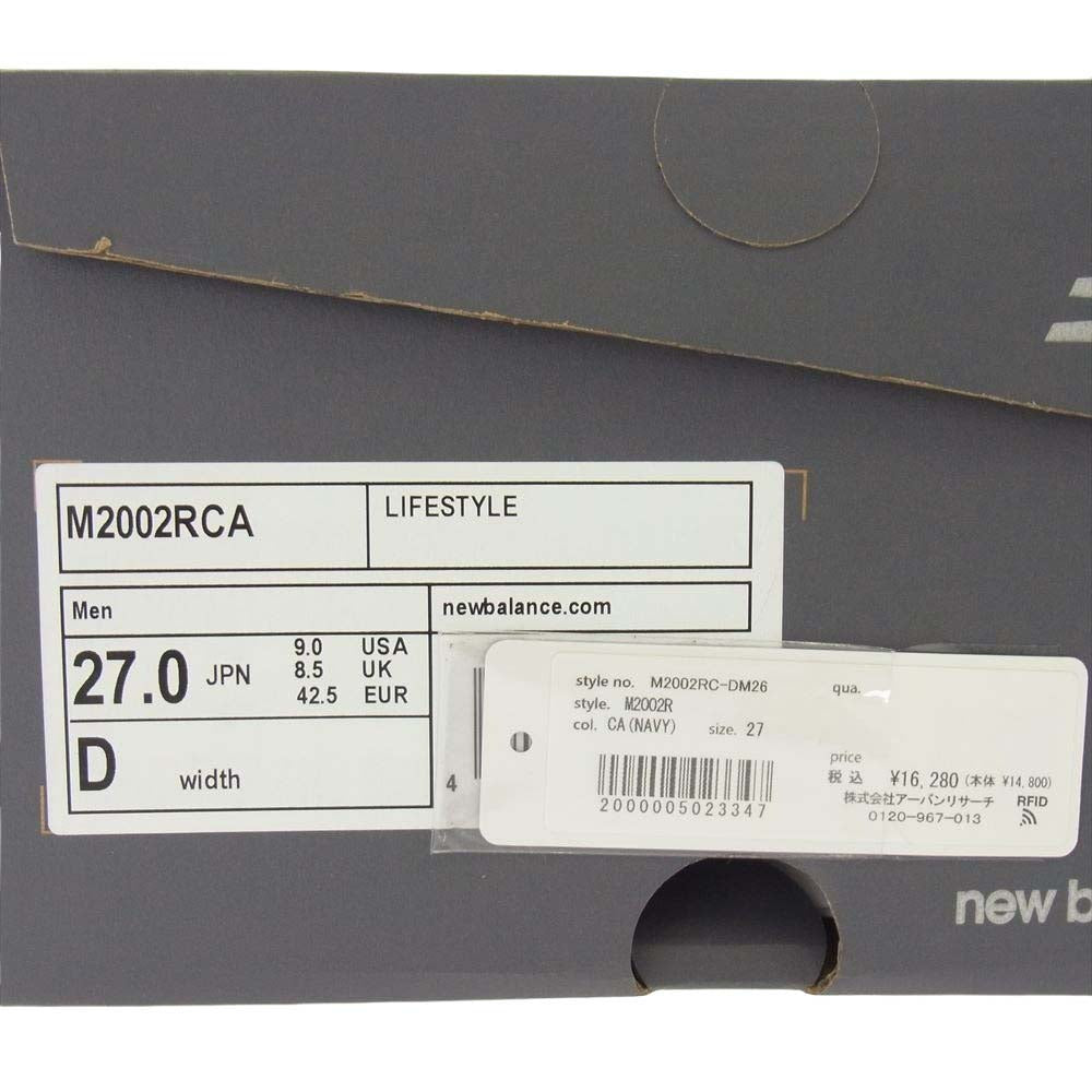 NEW BALANCE ニューバランス M2002RCA Hazy Blue ヘイジ― ブルー スニーカー ネイビー系 27cm【中古】