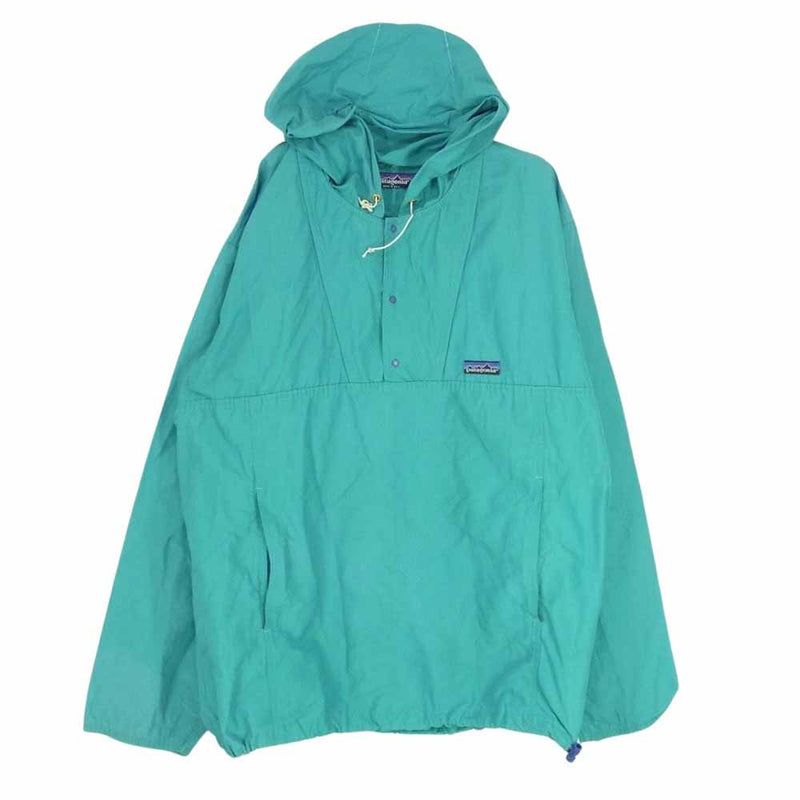 patagonia パタゴニア 53520 80s後期 made in USA BAGGIES PULLOVER バゲージ プルオーバー アノラック ジャケット グリーン系 L【中古】