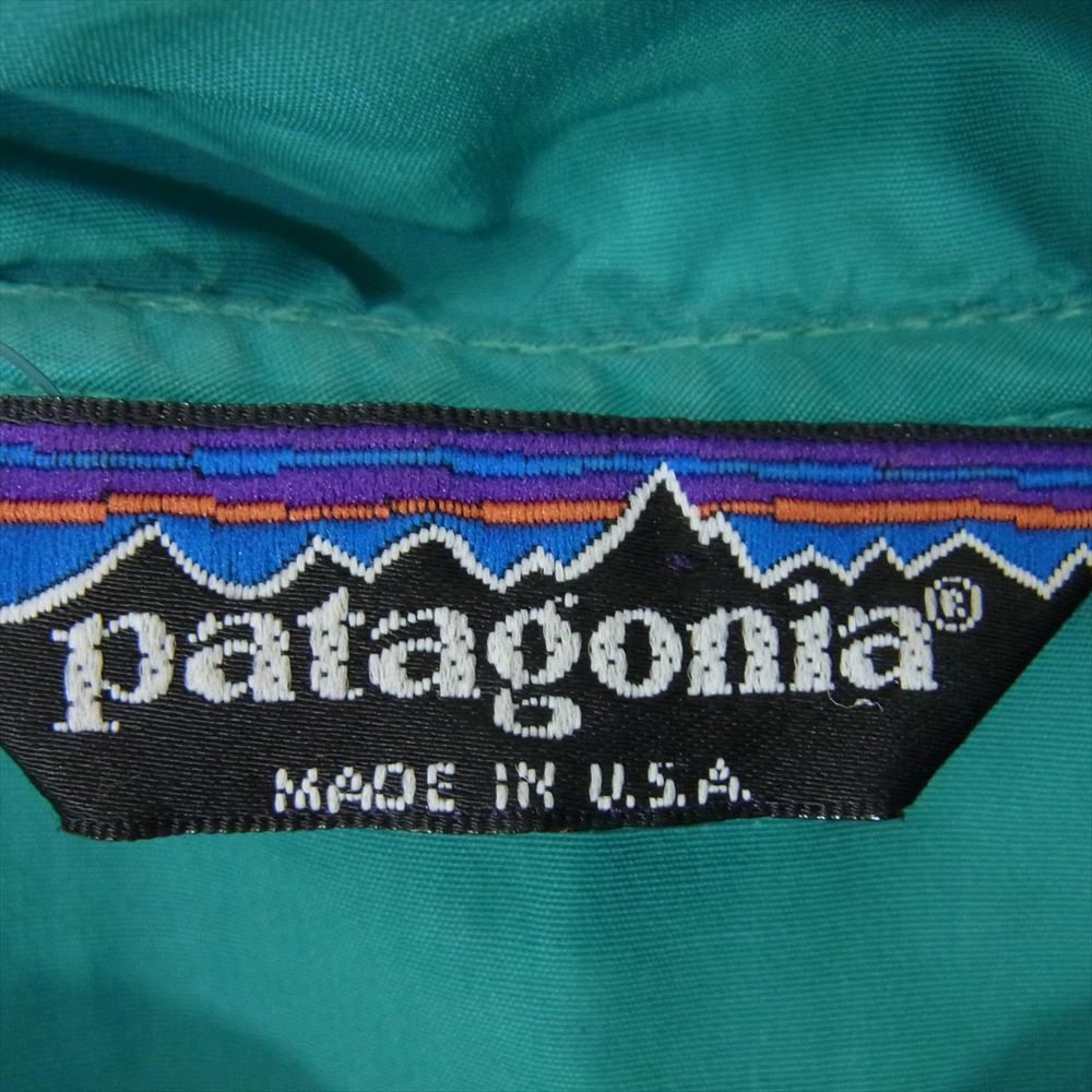 patagonia パタゴニア 53520 80s後期 made in USA BAGGIES PULLOVER バゲージ プルオーバー アノラック ジャケット グリーン系 L【中古】