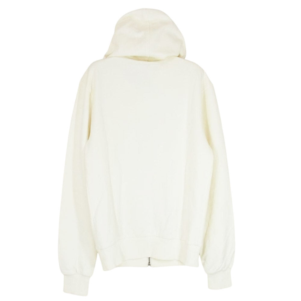 DOLCE&GABBANA ドルチェアンドガッバーナ ロゴプレート ジップアップ フーディ パーカー ホワイト系 44【中古】