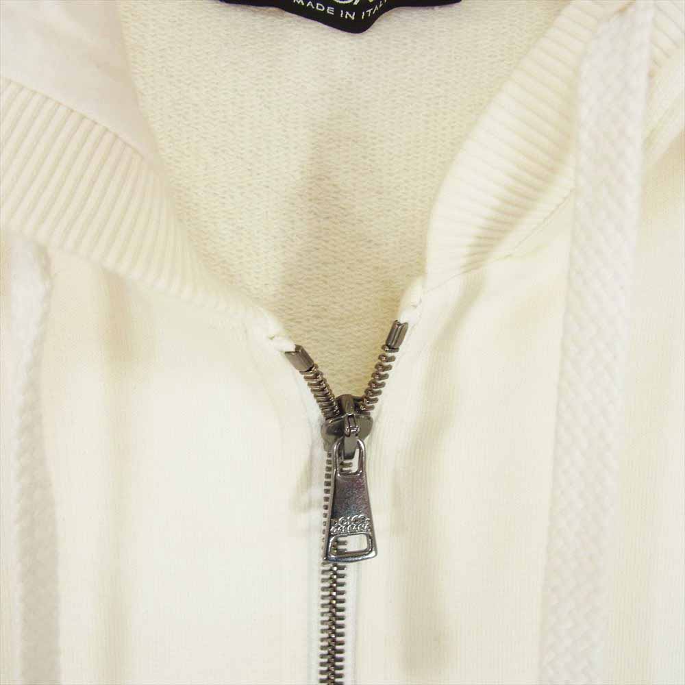 DOLCE&GABBANA ドルチェアンドガッバーナ ロゴプレート ジップアップ フーディ パーカー ホワイト系 44【中古】