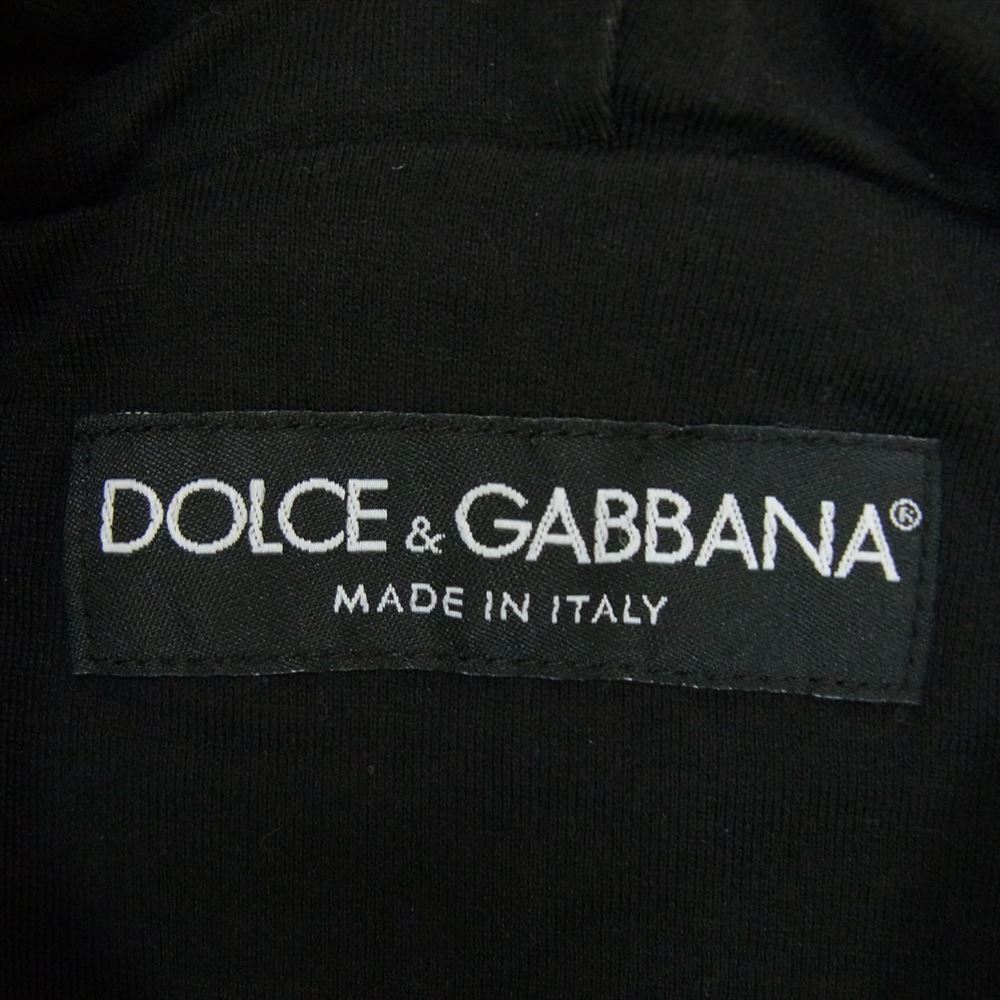 DOLCE&GABBANA ドルチェアンドガッバーナ GYM COLLECTION ジムコレクション ロゴプレート ジップアップ フーディ パーカー ブラック系 44【中古】