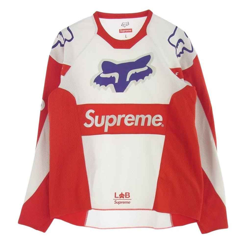 Supreme シュプリーム 18SS FOX RACING MOTO JERSEY フォックスレーシング モト ジャージー 長袖 メッシュ Tシャツ L【中古】