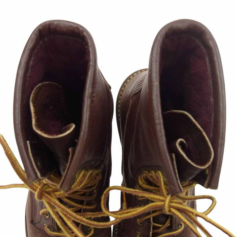 RED WING レッドウィング 4418 Leather Logger Lineman Steel Toe Work And Safety Boots レザーロガー ラインマン スチールトゥワークアンドセーフティブーツ  ブラウン系 US8.5【中古】