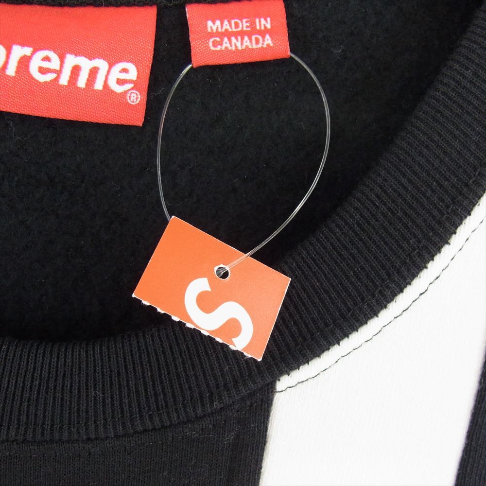 Supreme シュプリーム 17SS Vertical Logo Panel Crewneck バーティカル ロゴ パネル クルーネック スウェット トレーナー ブラック系 XL【美品】【中古】