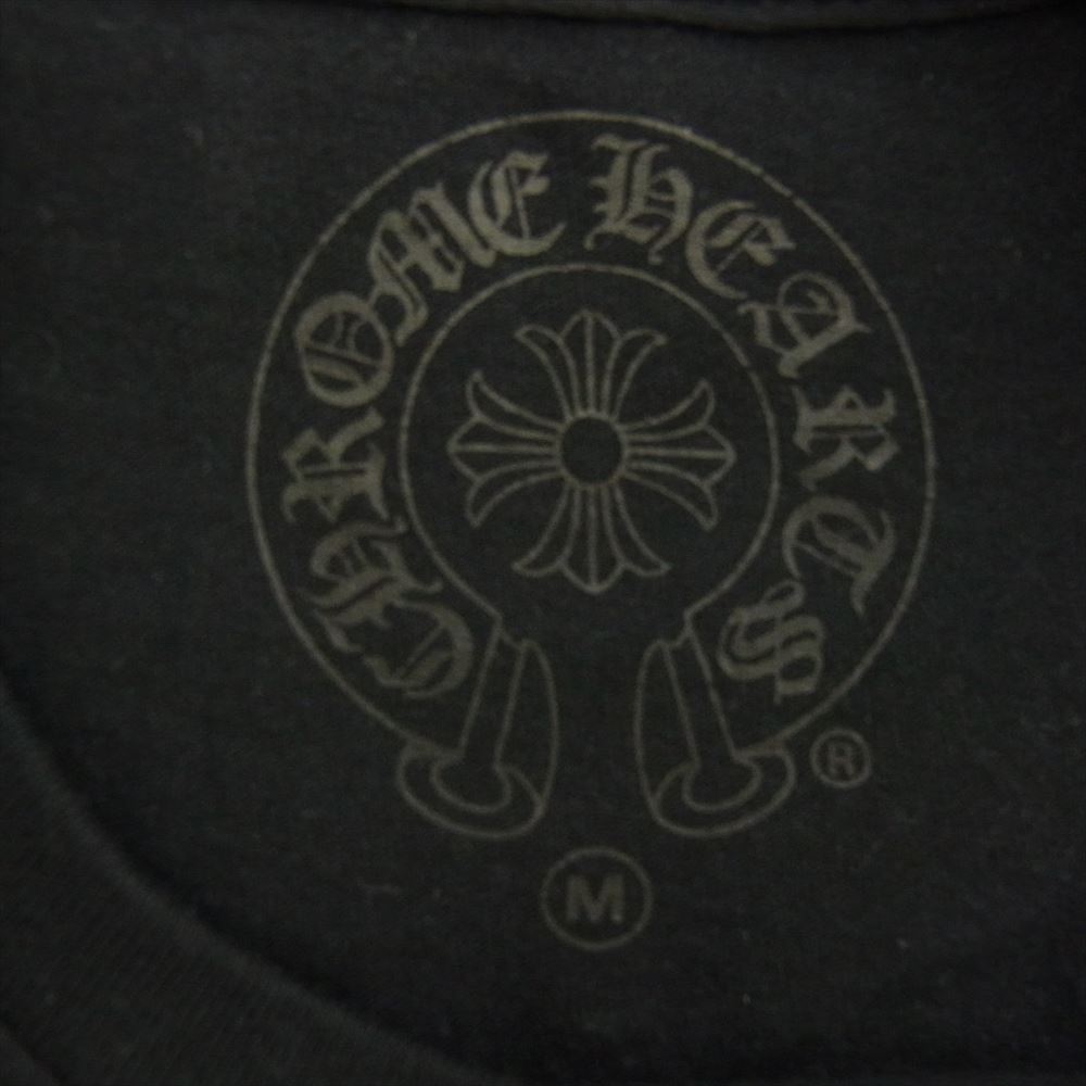CHROME HEARTS クロムハーツ（原本無） バックプリント スクロールロゴ USA ポケット付き 半袖Tシャツ ブラック系 M【中古】
