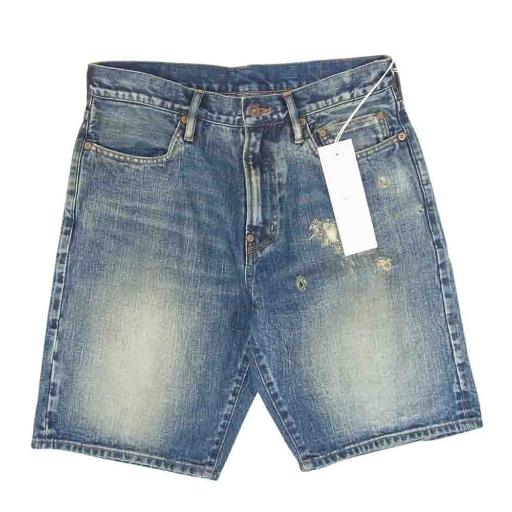 シュガーヒル 2441000409 FADED MODERN DENIM WIDE SHORTS フェード モダン デニム ワイド ショーツ インディゴブルー系 32【中古】