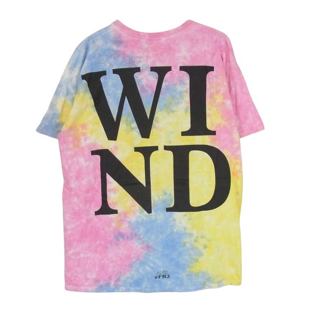 WIND AND SEA ウィンダンシー × FR2 Fxxking rabbits PATCH T-SHIRT Multi Tie-dye タイダイ柄 ウサギ 半袖 プリント クルーネック Tシャツ マルチカラー系 L【中古】