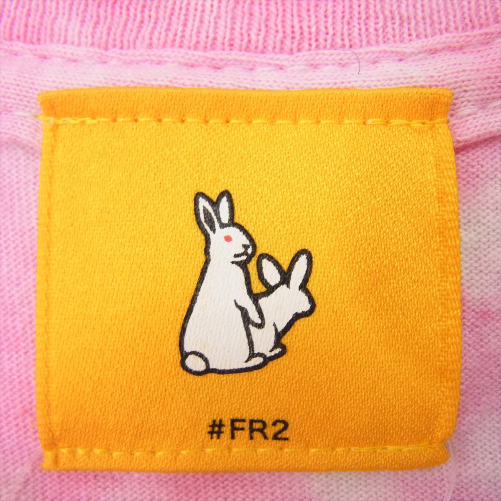 WIND AND SEA ウィンダンシー × FR2 Fxxking rabbits PATCH T-SHIRT Multi Tie-dye タイダイ柄 ウサギ 半袖 プリント クルーネック Tシャツ マルチカラー系 L【中古】