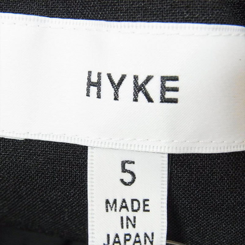 HYKE ハイク STRETCH TAPERED PANTS ストレッチ テーパード パンツ ブラック系 5【中古】