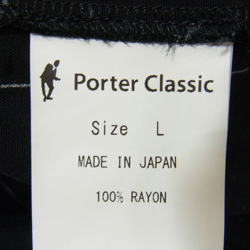 PORTER CLASSIC ポータークラシック 23SS ALOHA PANTS FRENCH FILM アロハ パンツ フレンチ フィルム ブラック系 L【中古】