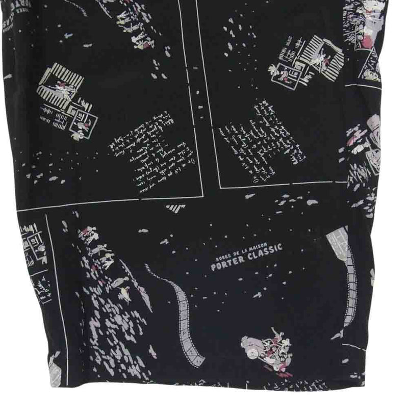 PORTER CLASSIC ポータークラシック 23SS ALOHA PANTS FRENCH FILM アロハ パンツ フレンチ フィルム ブラック系 L【中古】