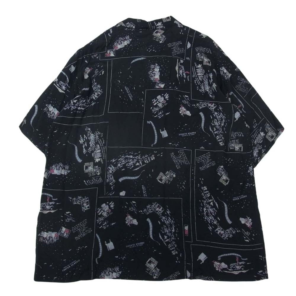 PORTER CLASSIC ポータークラシック 23SS ALOHA SHIRT FRENCH FILM アロハ シャツ ブラック系 L【中古】