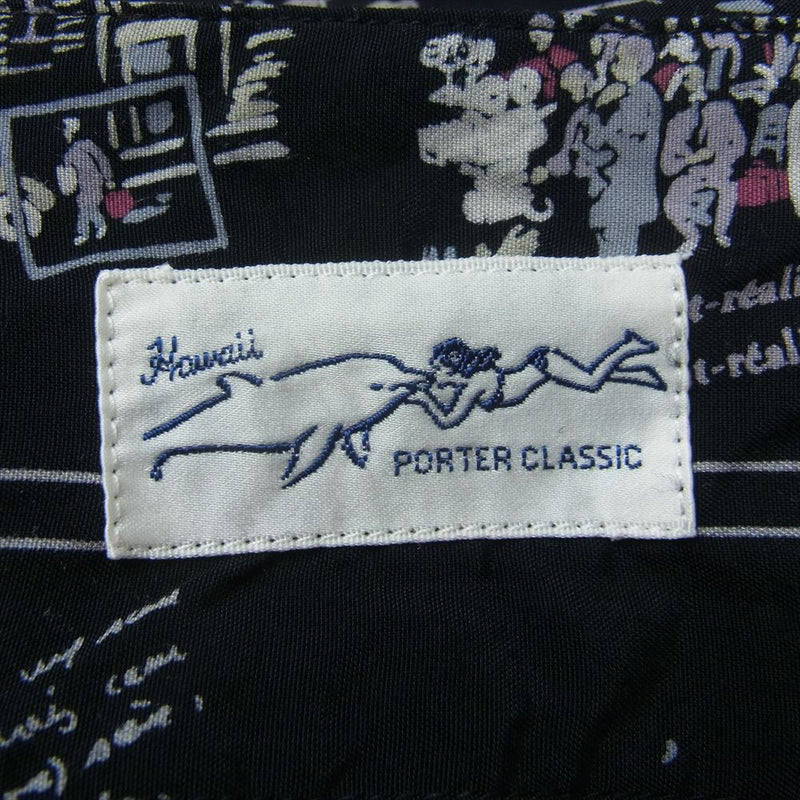 PORTER CLASSIC ポータークラシック 23SS ALOHA SHIRT FRENCH FILM アロハ シャツ ブラック系 L【中古】