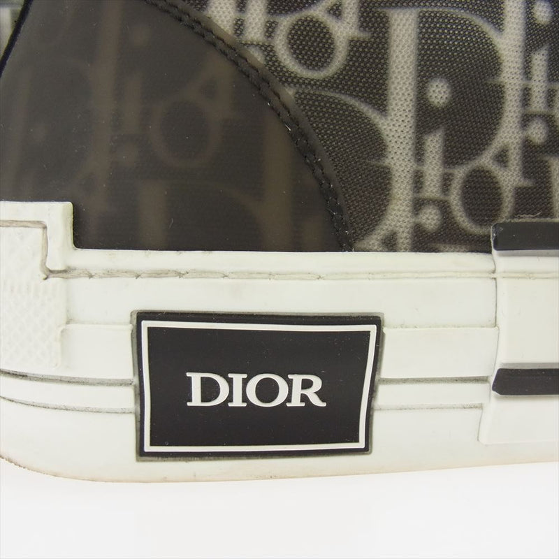 Dior ディオール B23 オブリーク ハイトップ ハイカット スニーカー ブラック系 42【中古】