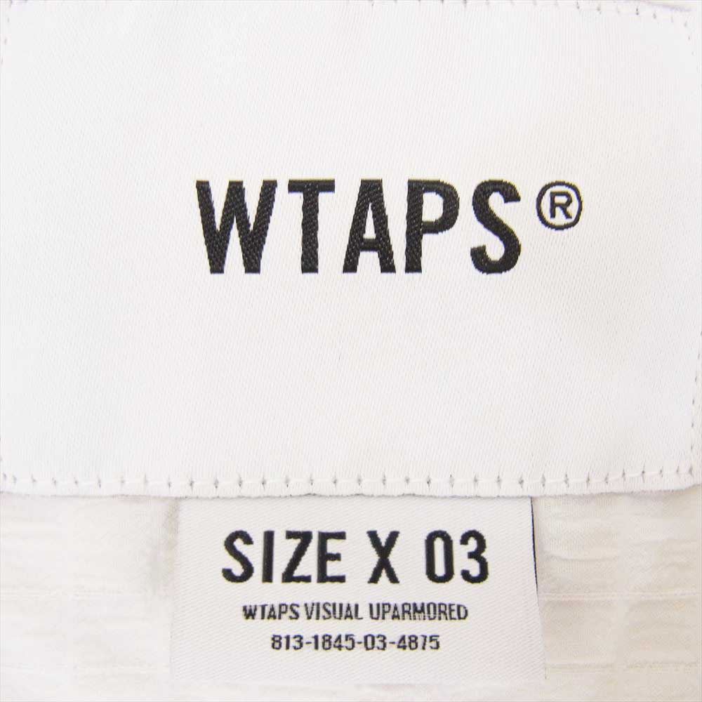 WTAPS ダブルタップス 24SS 241WVDT-SHM05 FRIO 02 SS POLY. SUCKER ドビー織 ポリエルテルサッカー生地 オープンカラー 半袖 シャツ ホワイト系  X03 【中古】